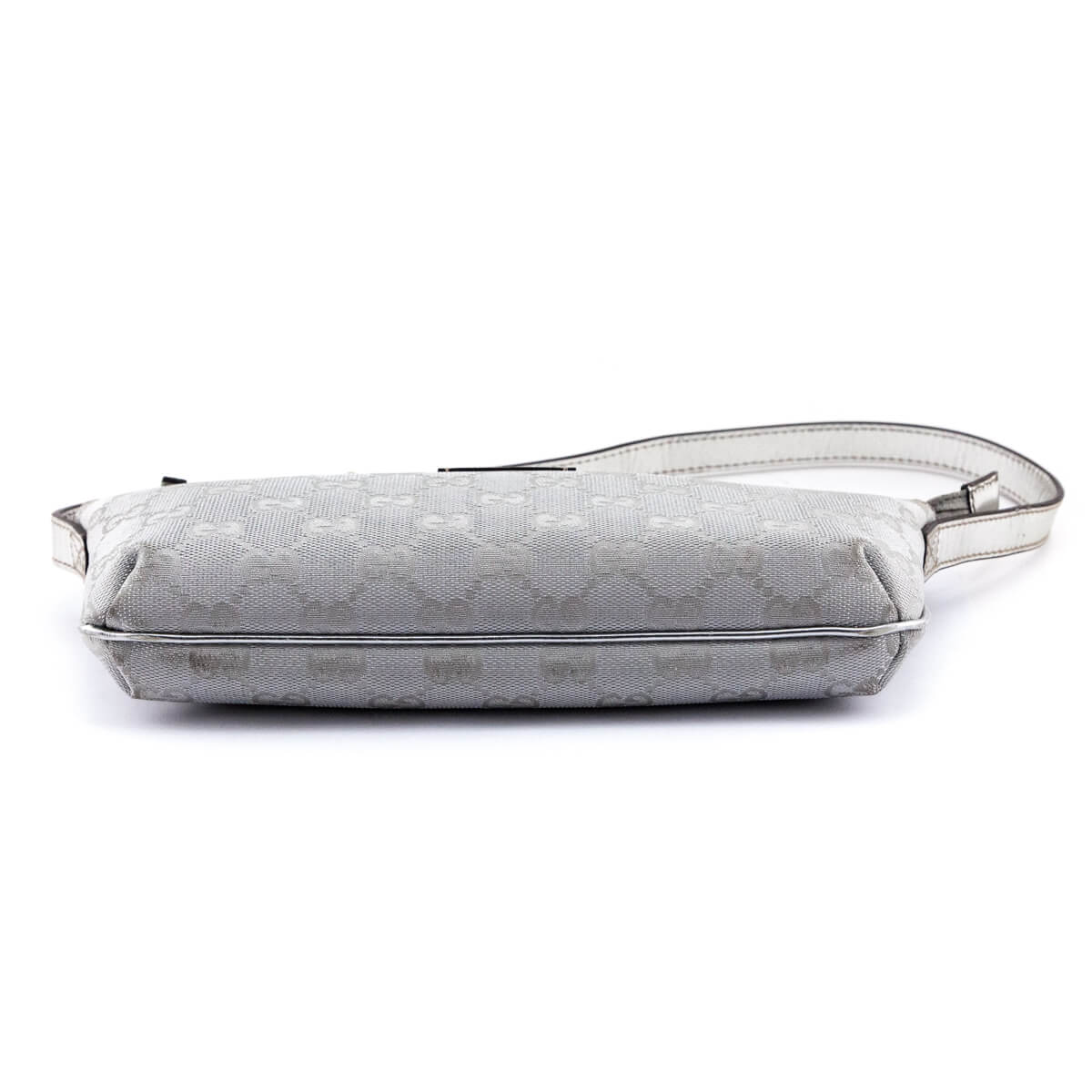 Gucci Silver Monogram Canvas Boat Pochette