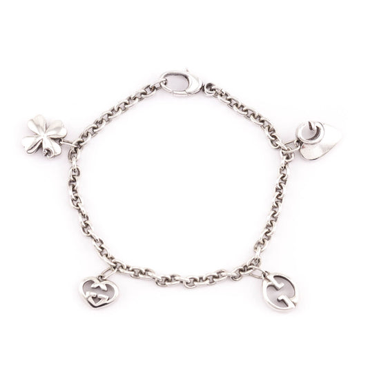 Gucci Sterling Silver Charm Bracelet