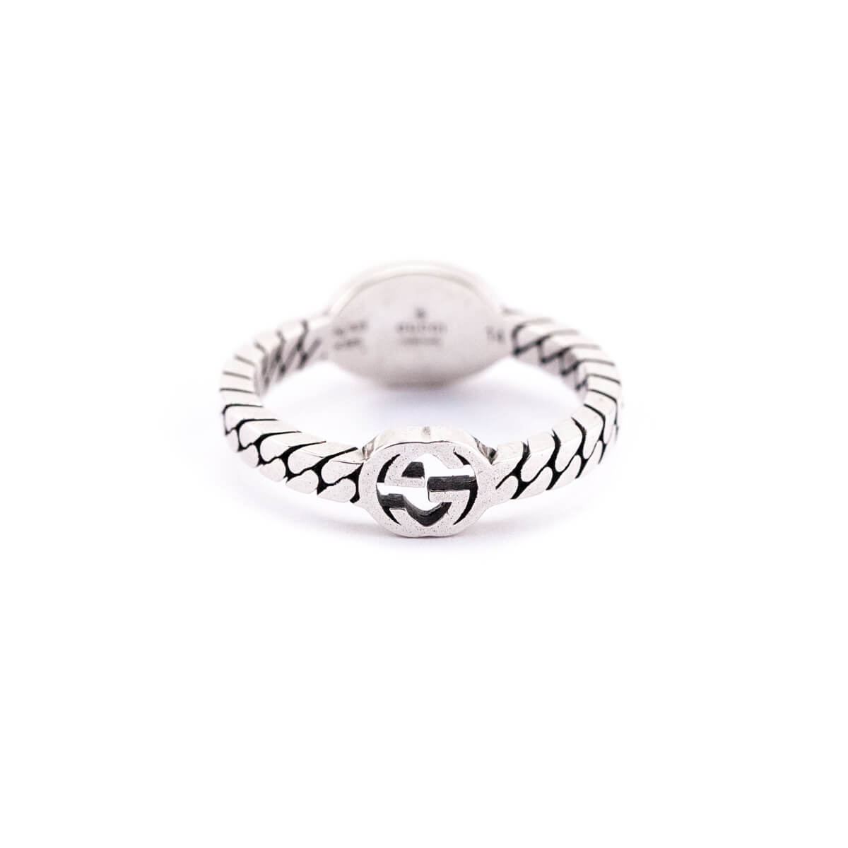 Gucci Sterling Silver Interlocking G Ring Size 6.75