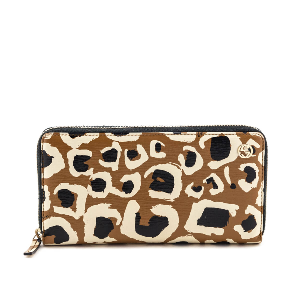 Gucci Tan Leather Betty Shanghai Zip Around Wallet