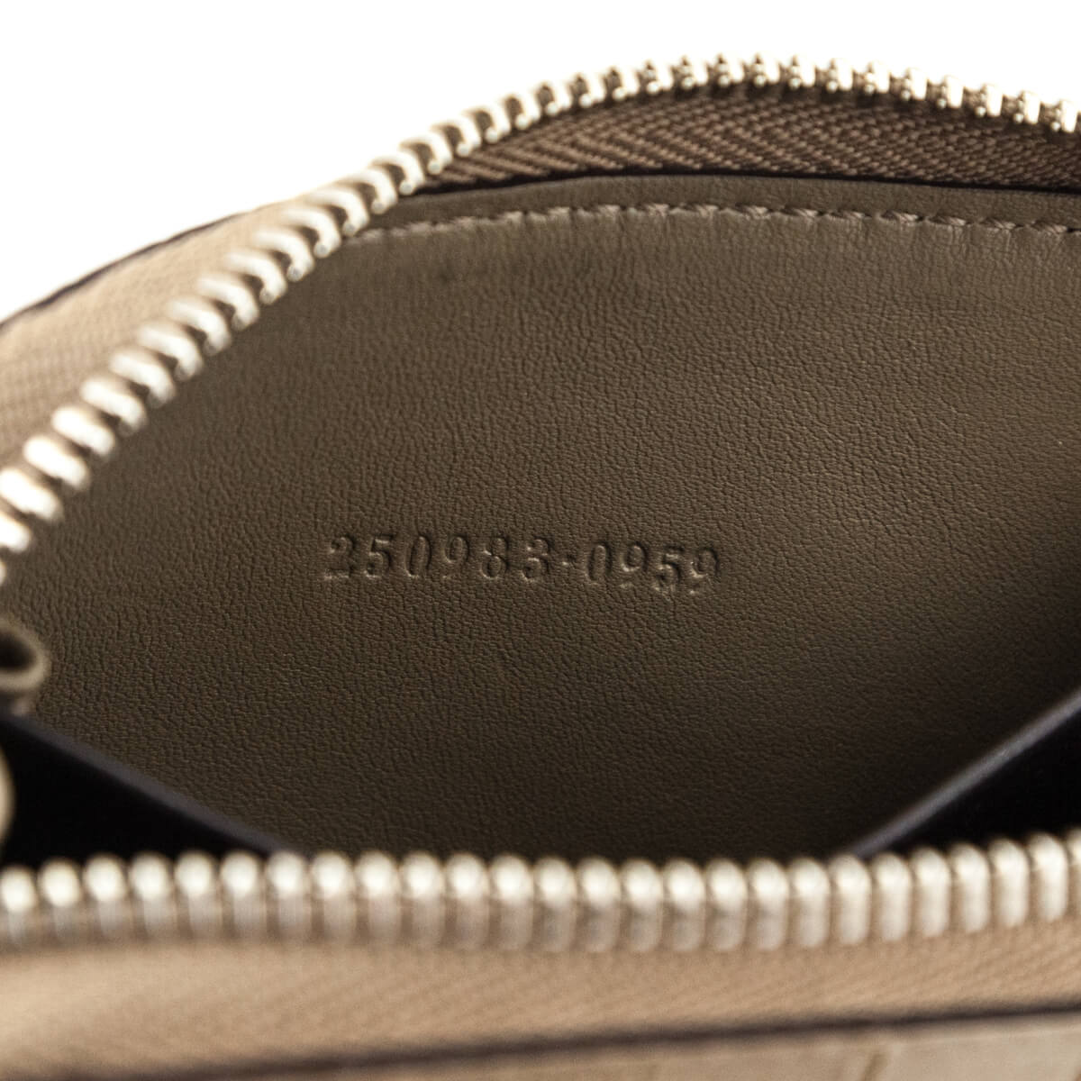 Gucci Taupe Crocodile Zip Around Card Case