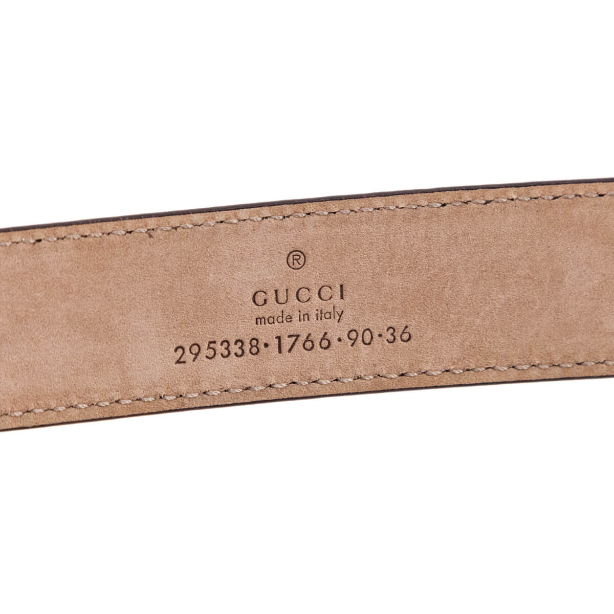 Gucci Taupe Leather Horsebit Belt Size XL