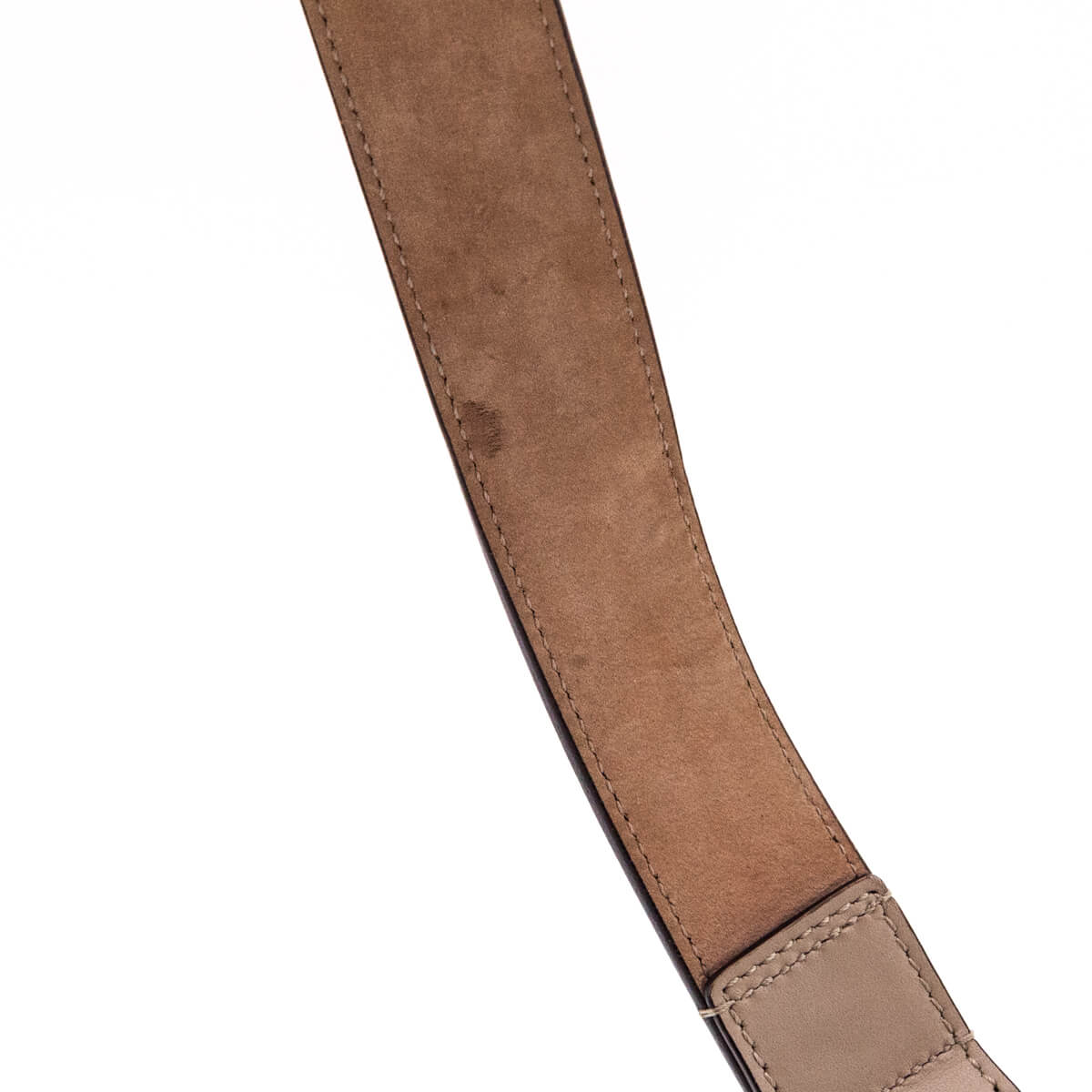 Gucci Taupe Leather Horsebit Belt Size XL