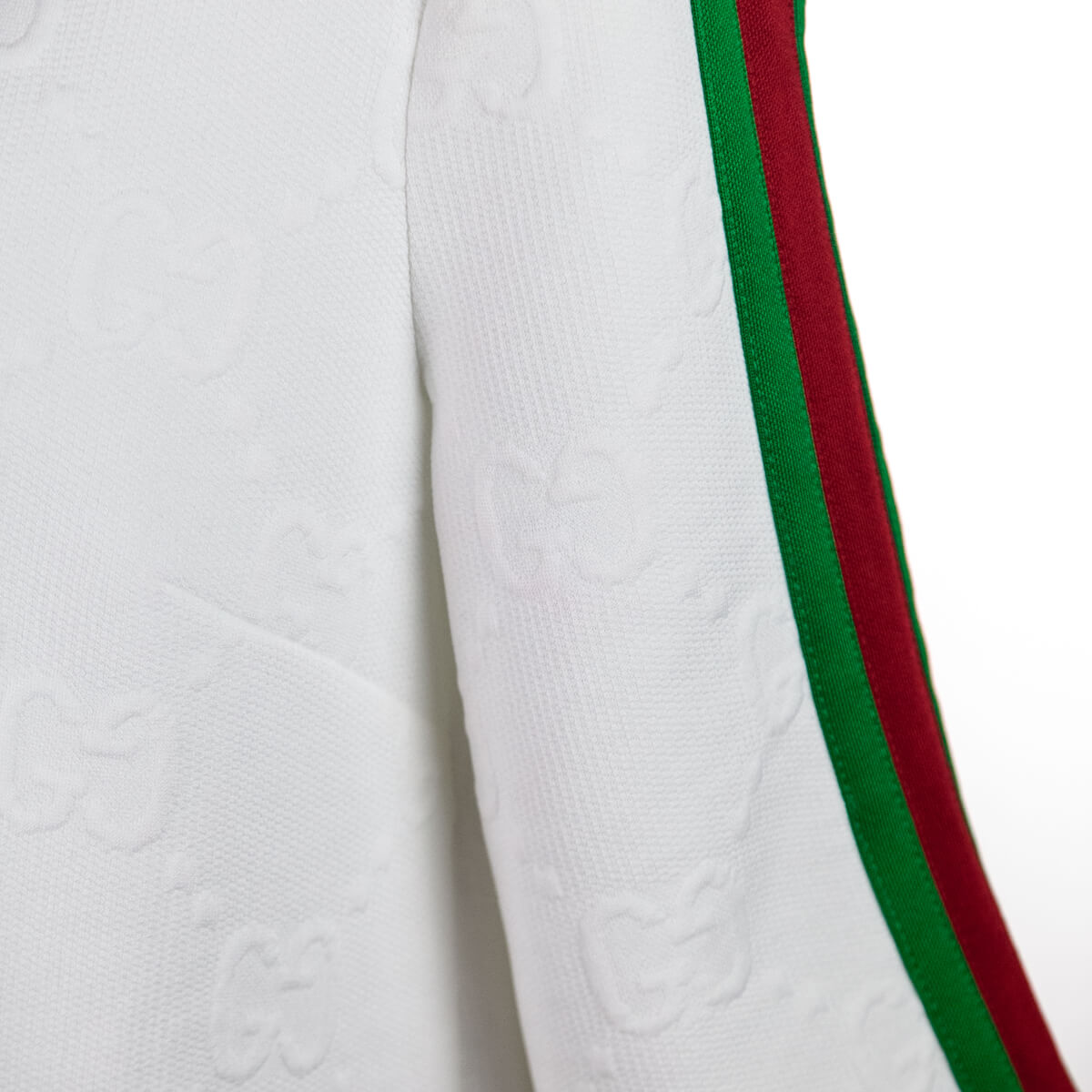 Gucci White Jersey GG Jacquard Dress Size L | US 8 | IT 44