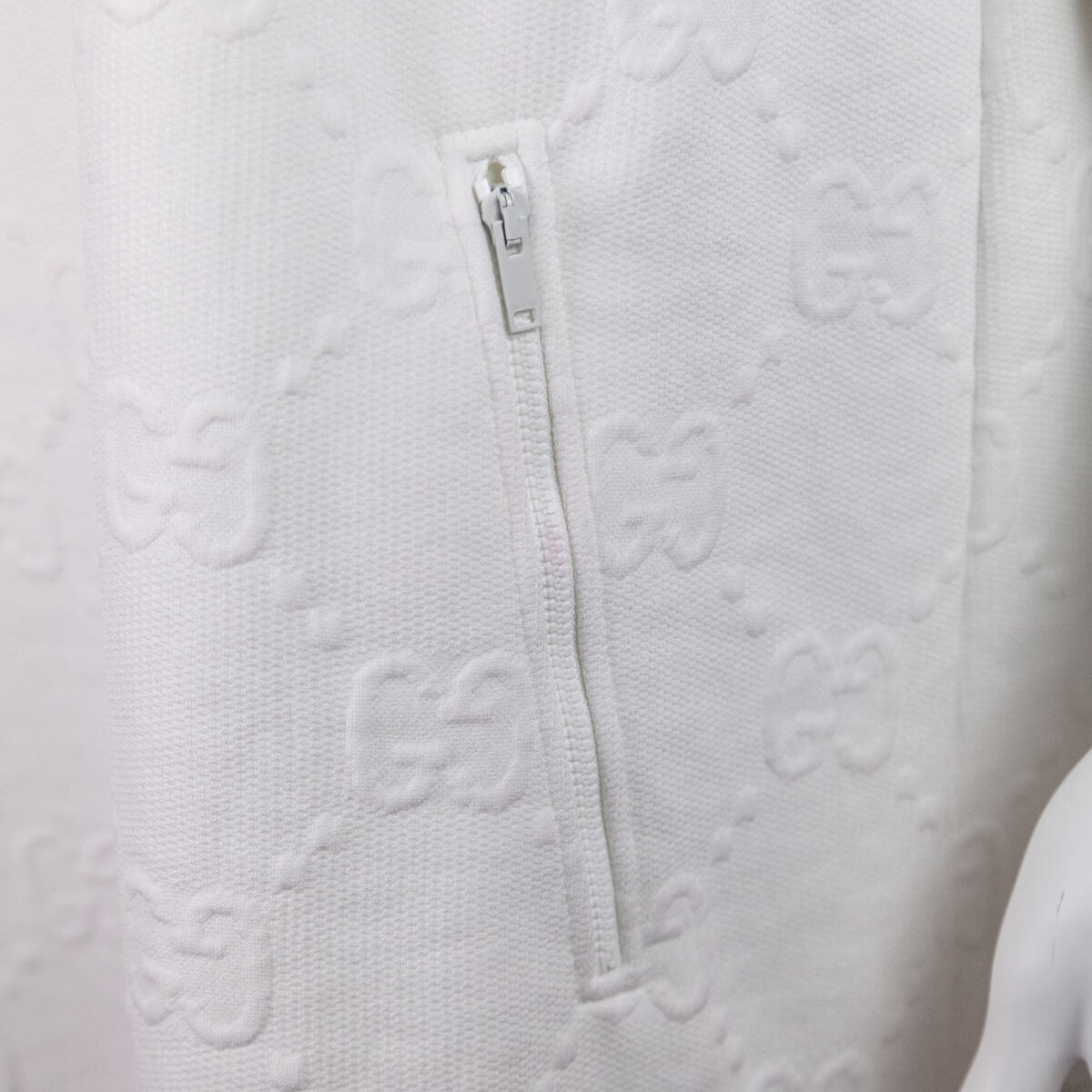 Gucci White Jersey GG Jacquard Dress Size L | US 8 | IT 44