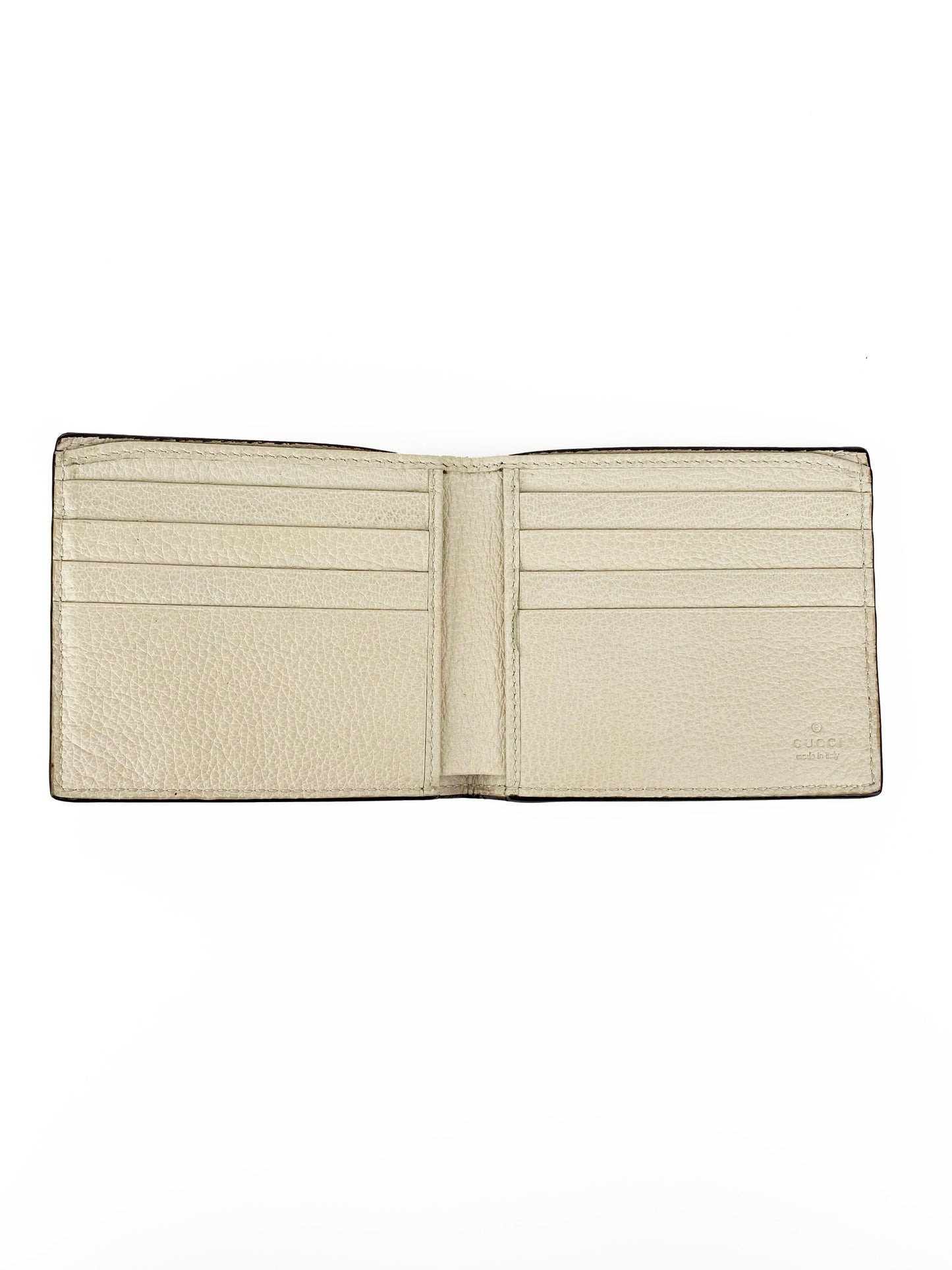 Gucci White Logo Bi-fold Wallet
