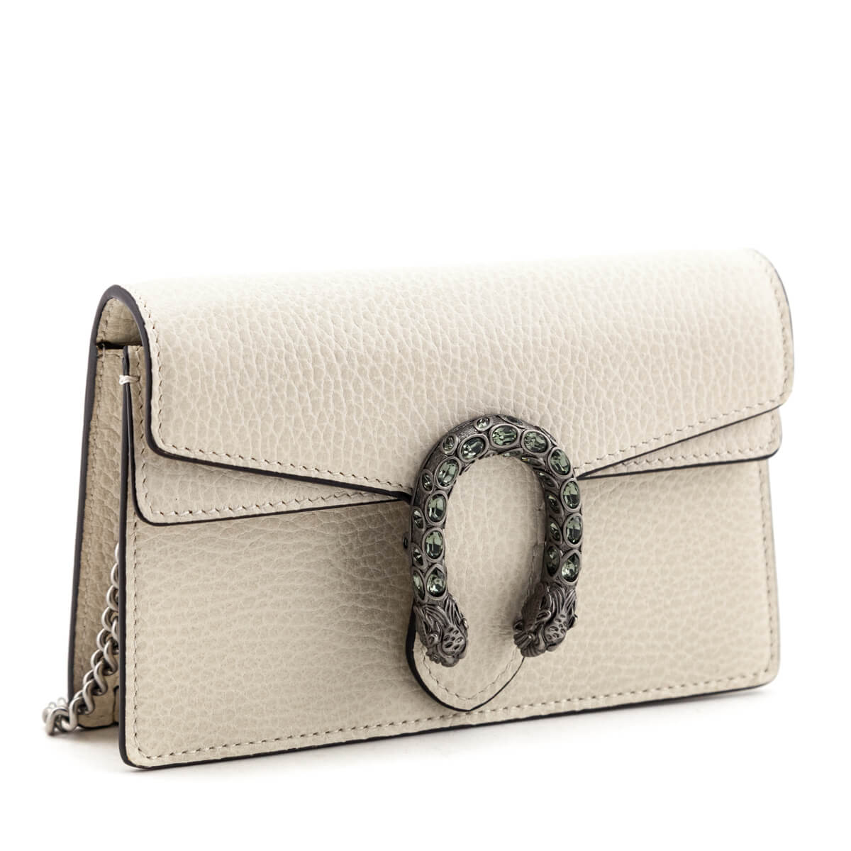 Gucci White Leather Super Mini Dionysus