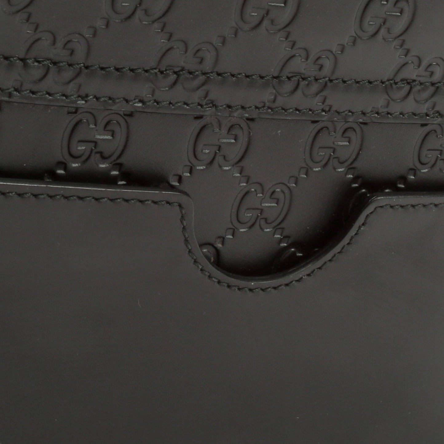 GUCCI Guccissima Top Handle Padlock Bag - Black