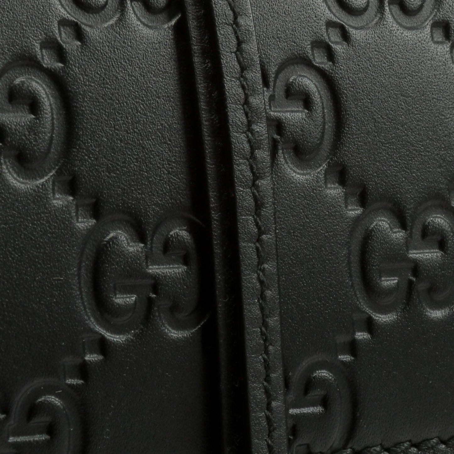 GUCCI Guccissima Top Handle Padlock Bag - Black