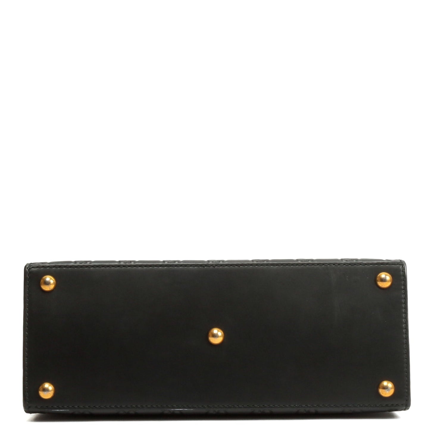 GUCCI Guccissima Top Handle Padlock Bag - Black