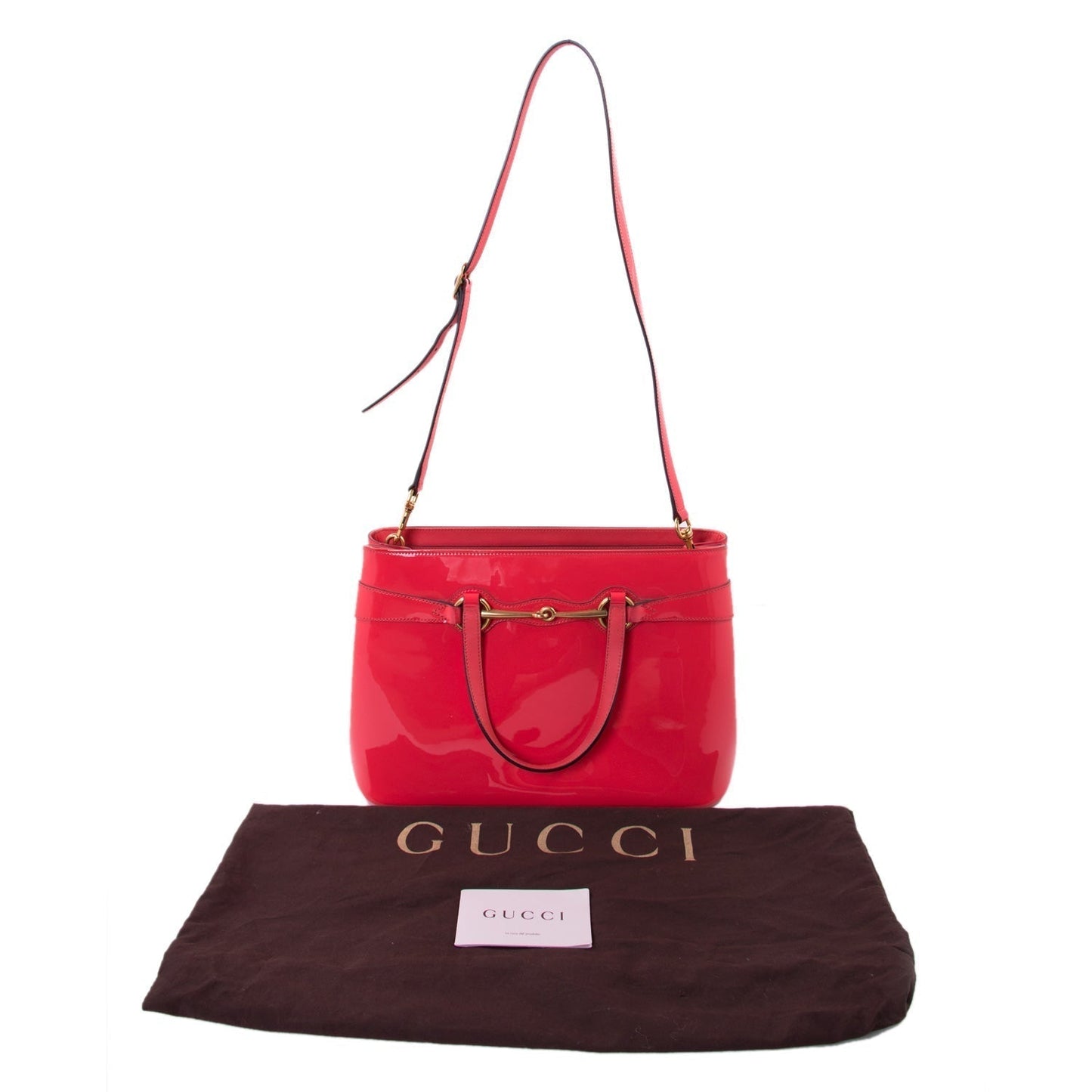 Gucci Patent Bright Bit Shoulder Bag
