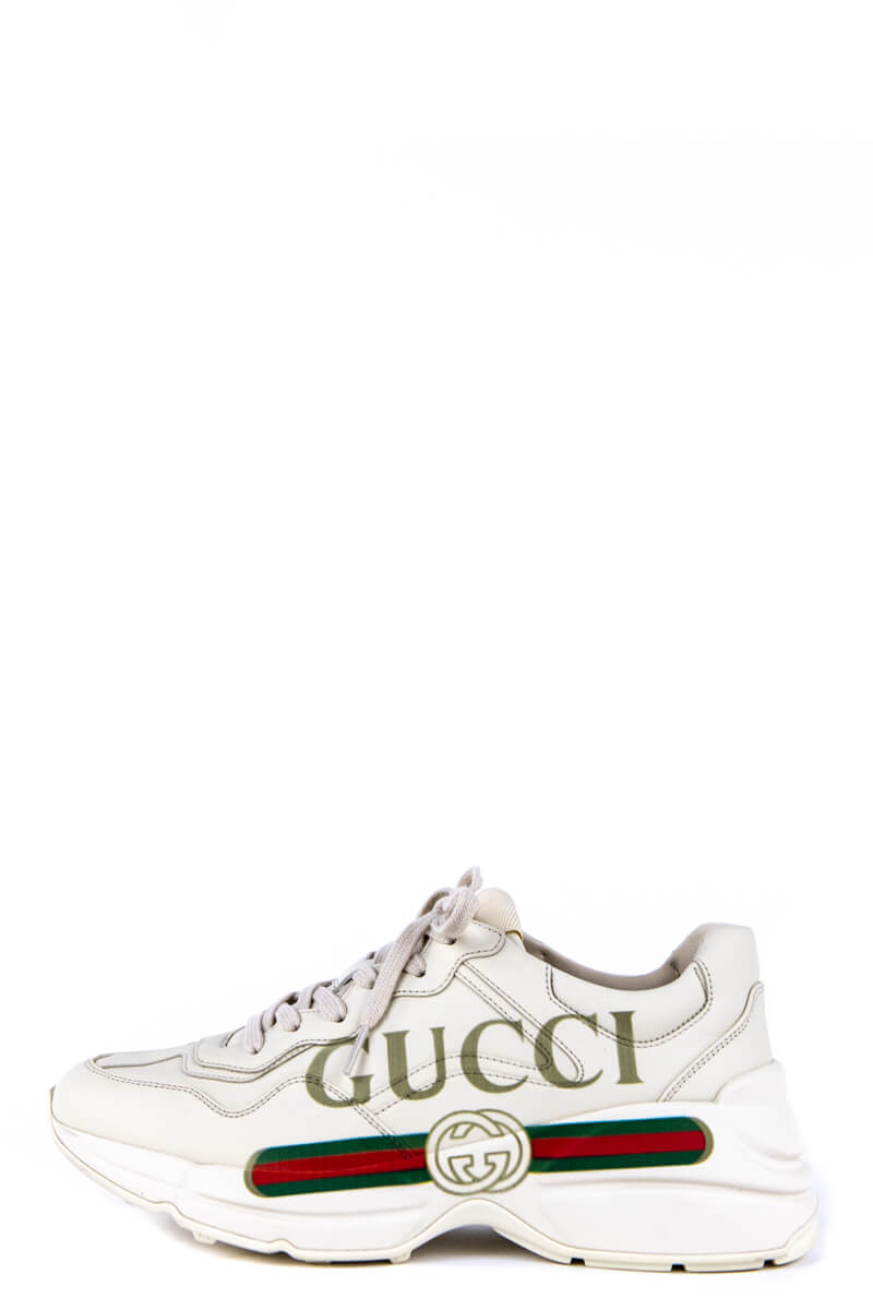 Gucci Ivory 2018 Rhyton GG Web Sneakers Size ﻿IT 40 | US 10