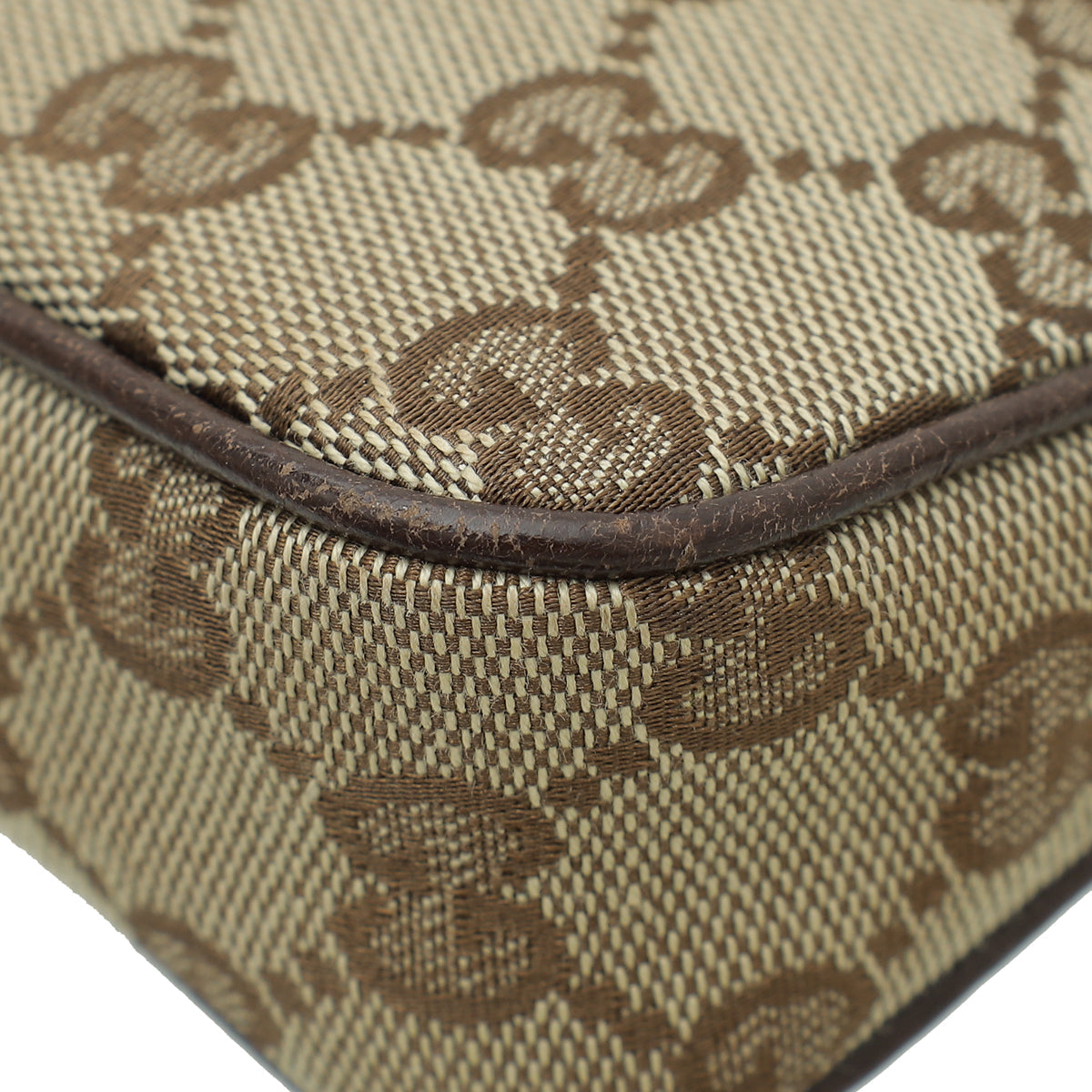 Gucci Ebony GG Charm Pochette Bag