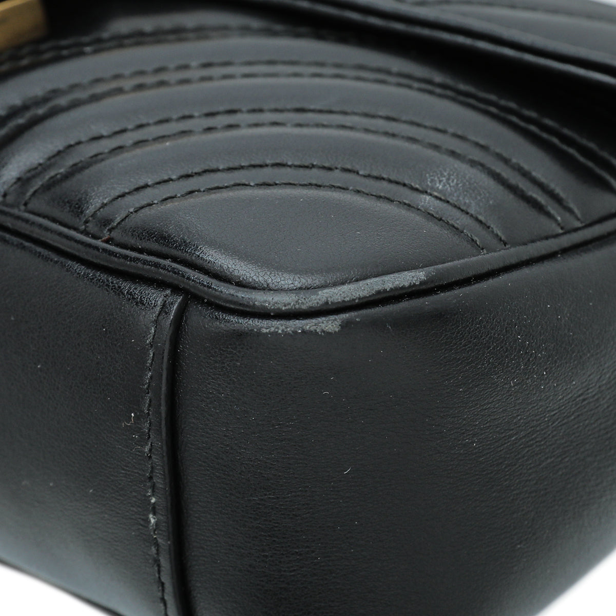 Gucci Black GG Marmont Mini Bag