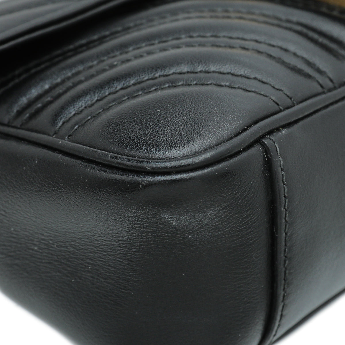 Gucci Black GG Marmont Mini Bag