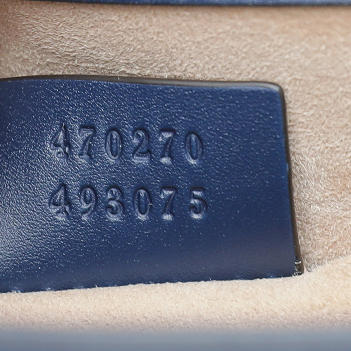 Gucci Navy Blue Sylvie Mini Top Handle Bag