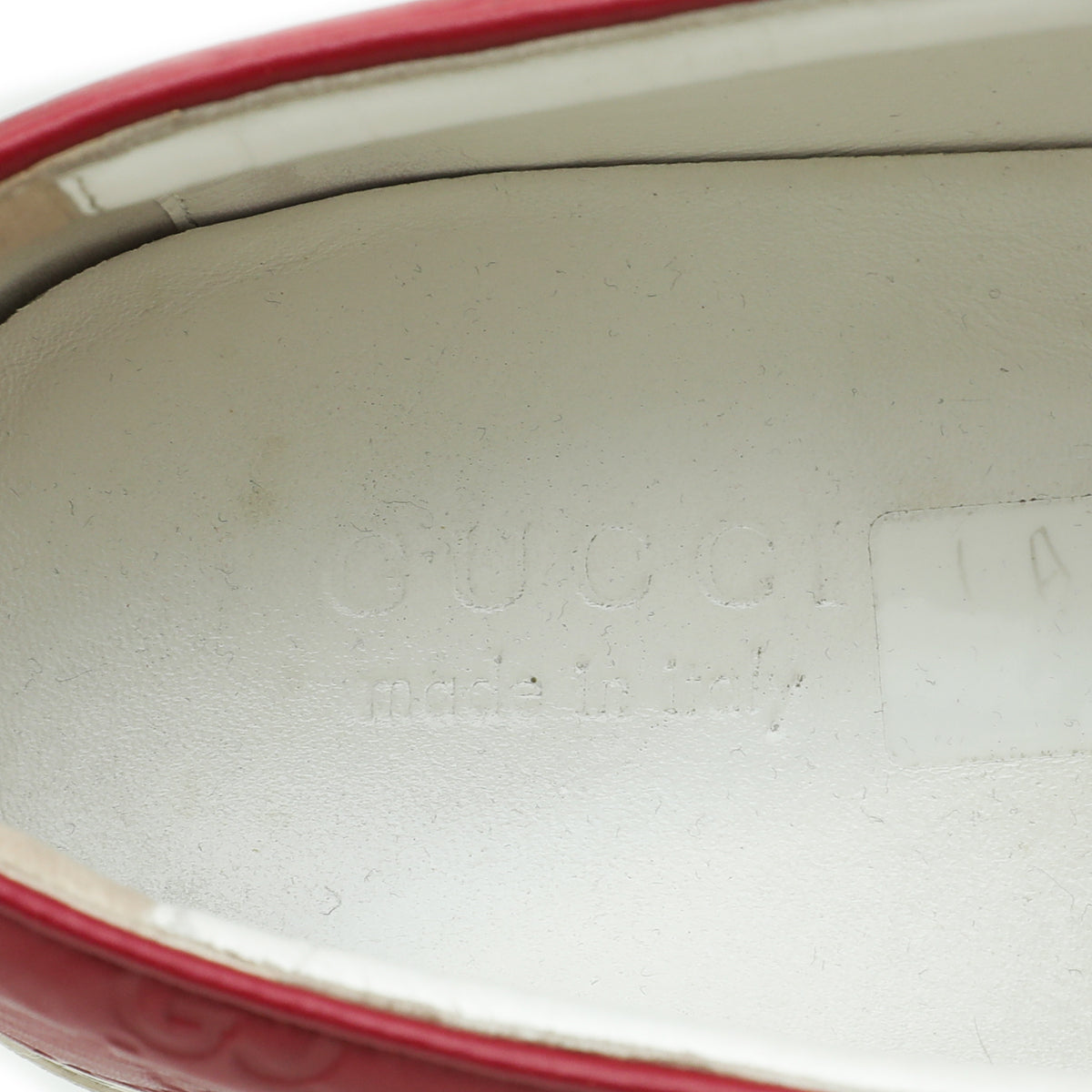 Gucci Red Guccissima Web Slip On Sneakers 11.5