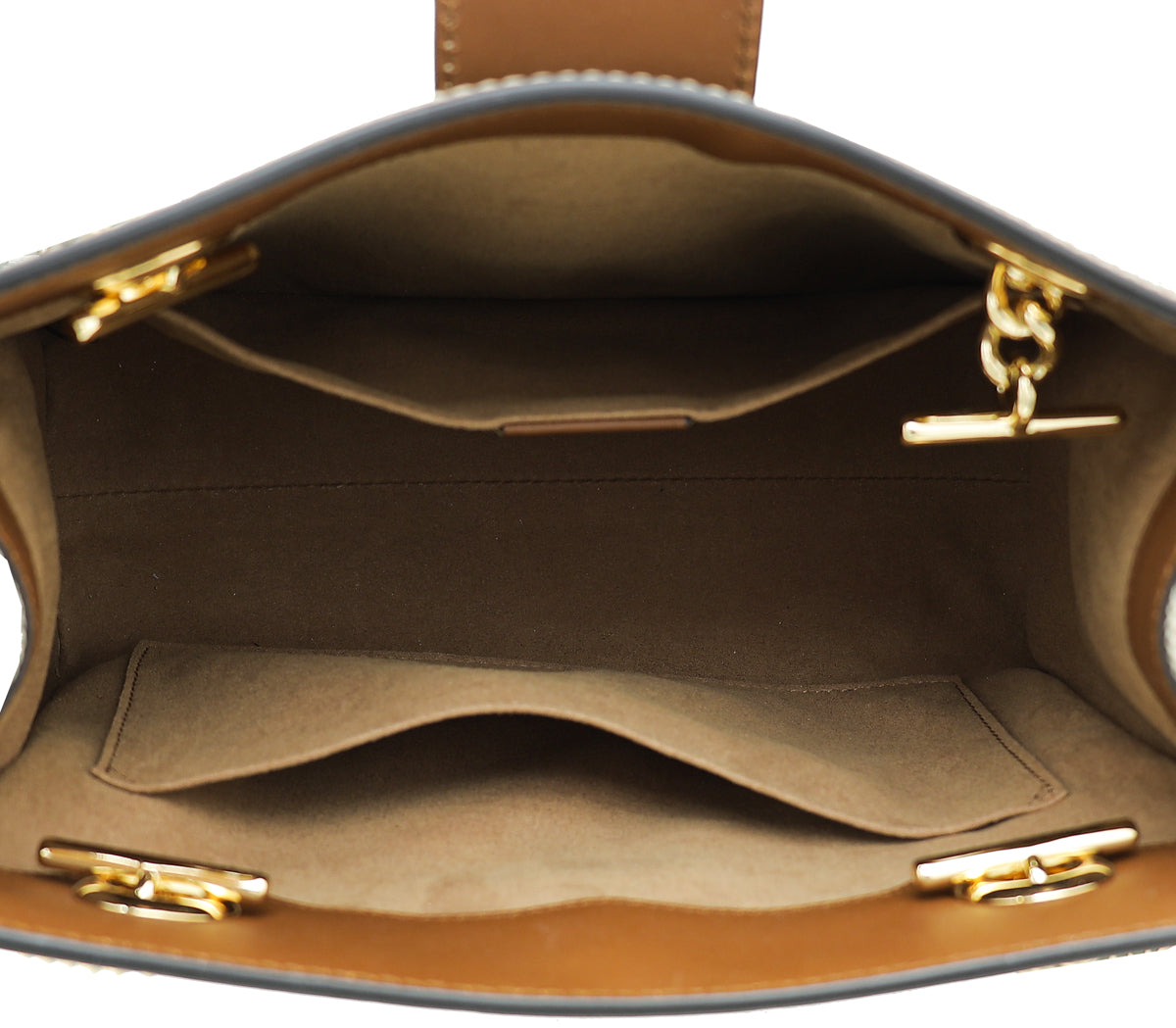 Gucci Bicolor GG Supreme Padlock Small Tote Bag