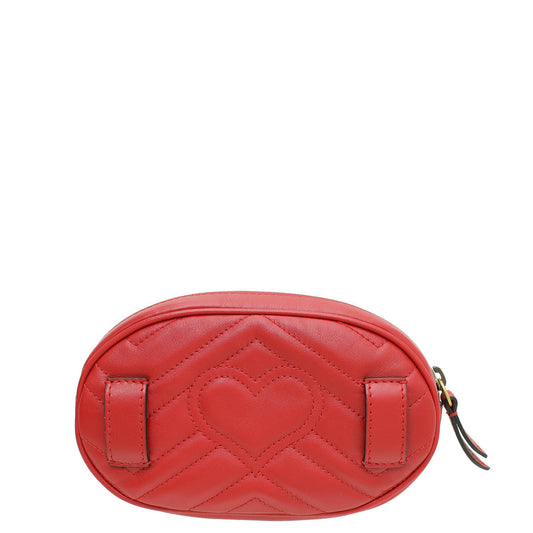 Gucci Red GG Marmont Mini Belt Bag