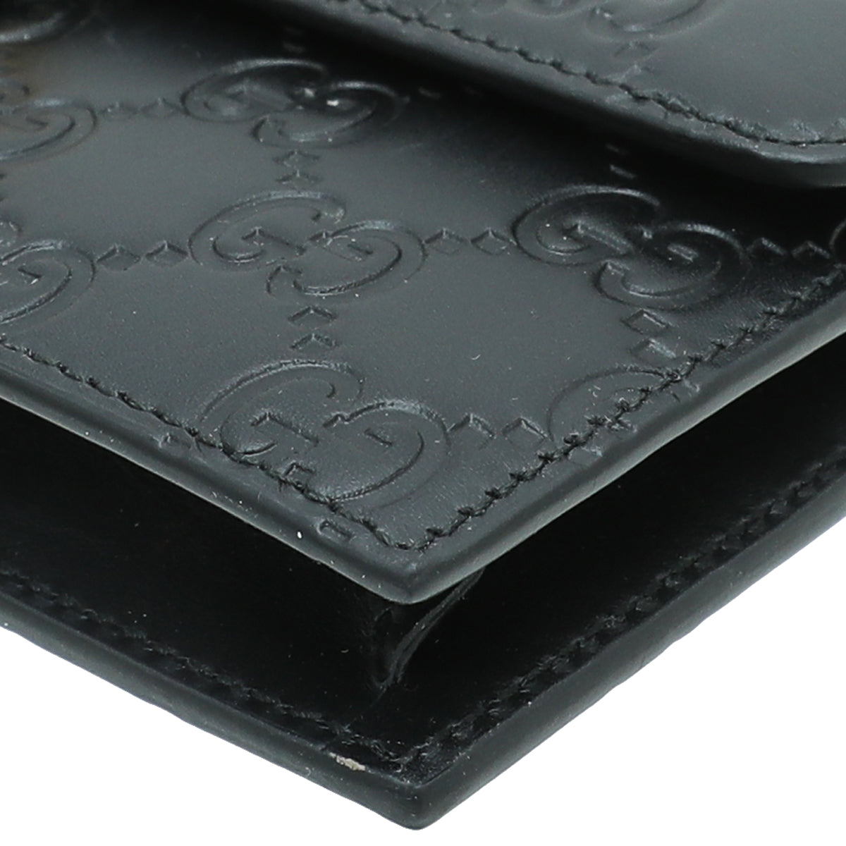 Gucci Black GG Signature Chain Wallet