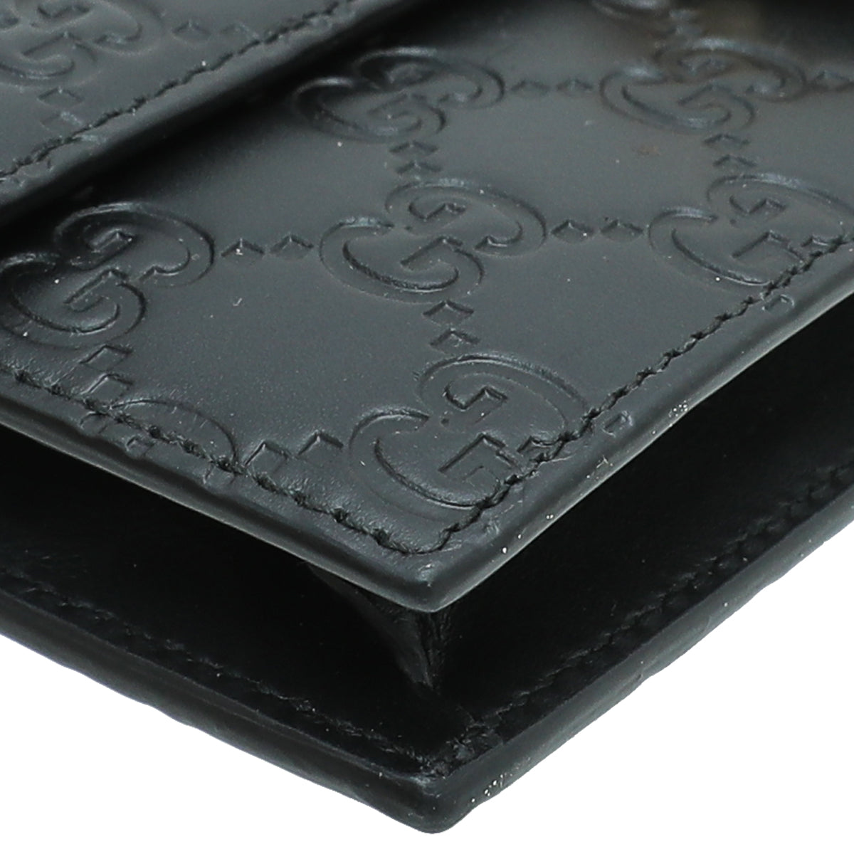Gucci Black GG Signature Chain Wallet