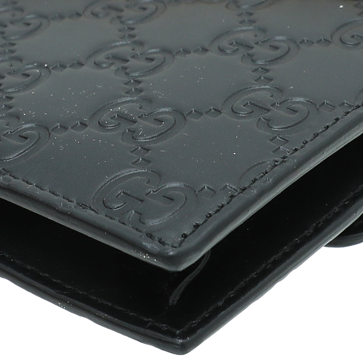 Gucci Black GG Signature Chain Wallet