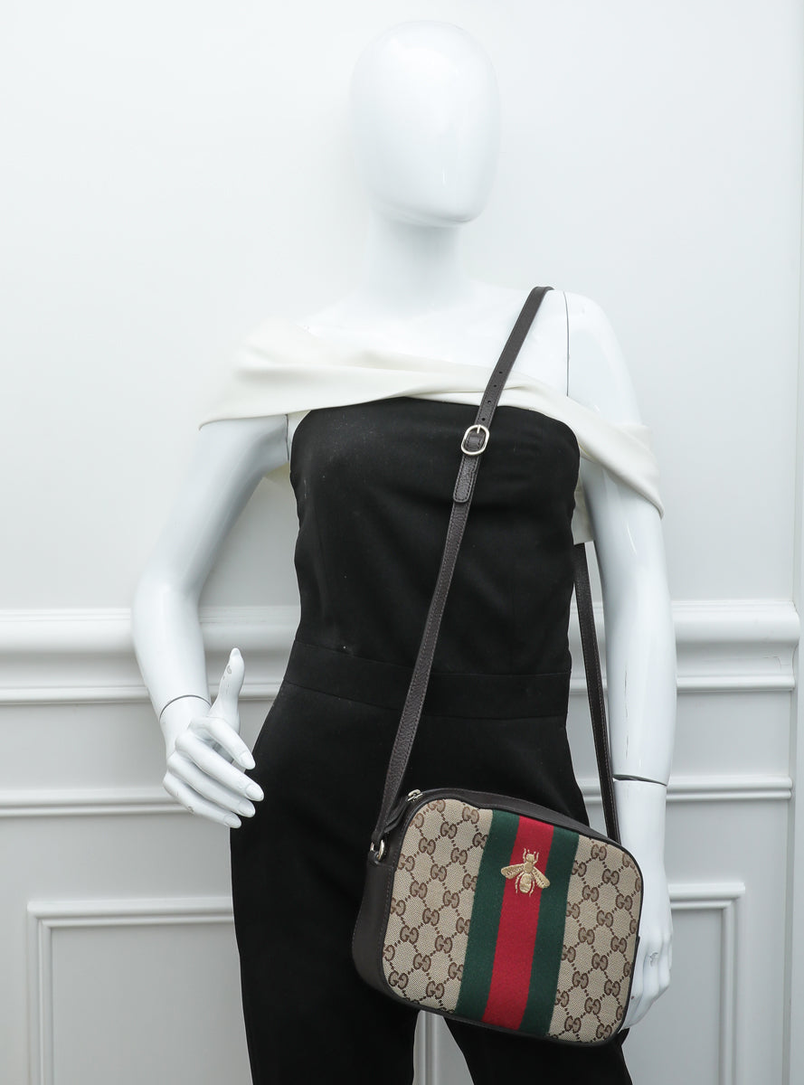 Gucci Bicolor Webby Bee Camera Bag
