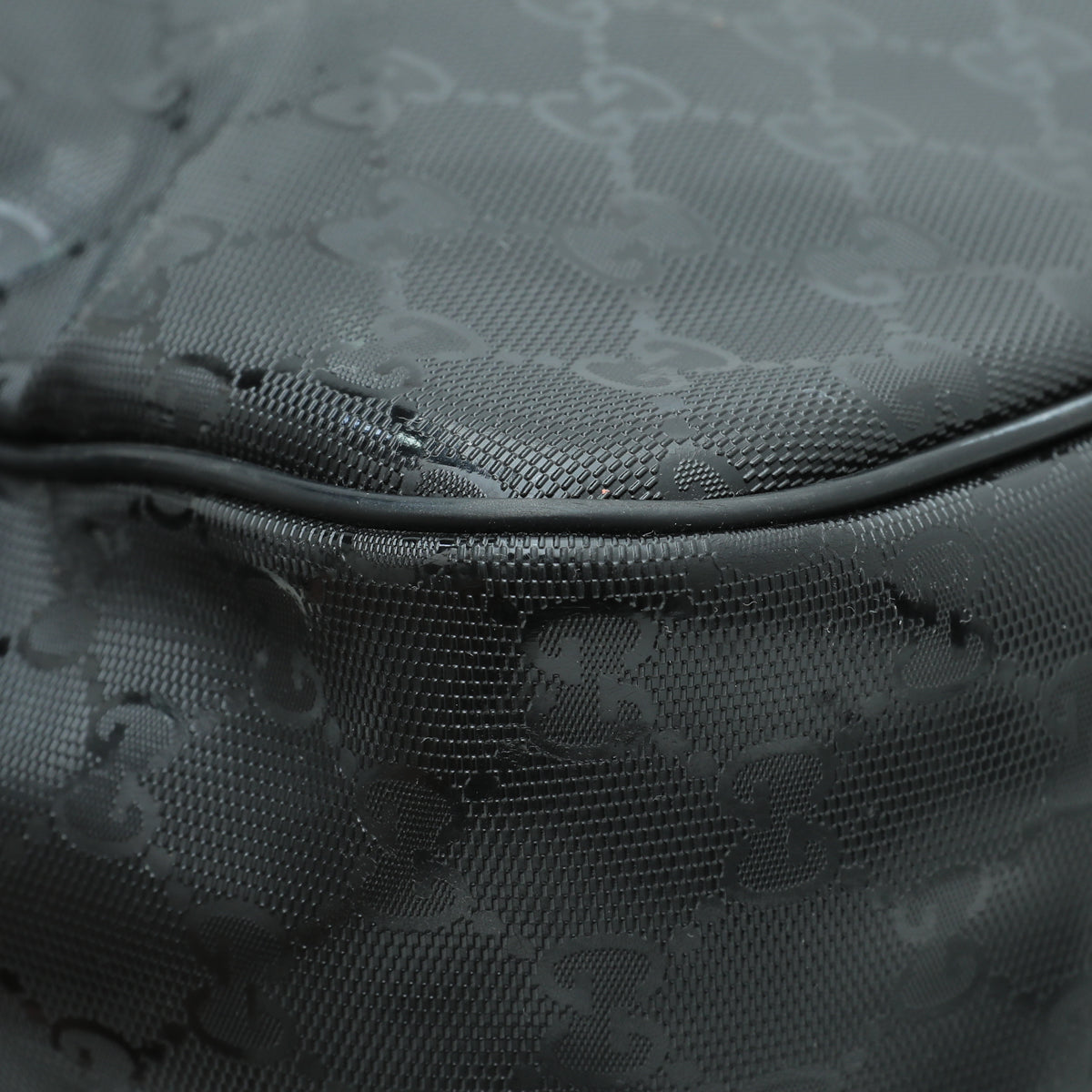Gucci Black GG Imprime Camera Messenger Bag