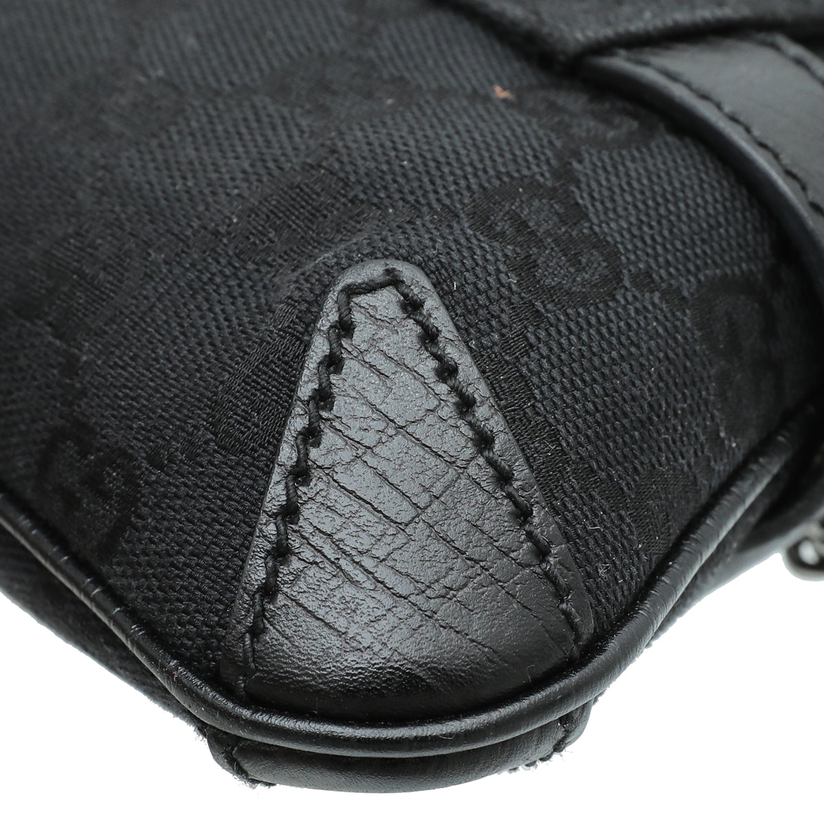 Gucci Black GG Horsebit Pochette Bag