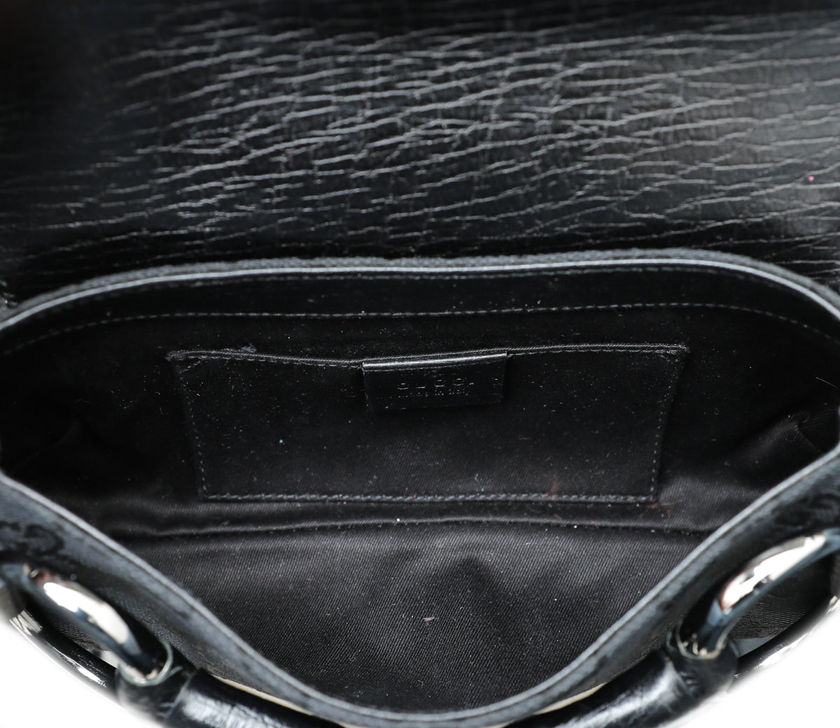 Gucci Black GG Horsebit Pochette Bag