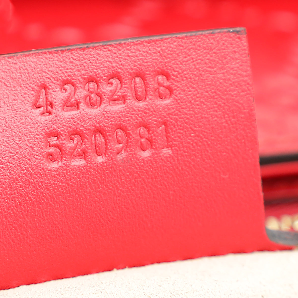 Gucci Red GG Guccissima Padlock Medium Top Handle Bag