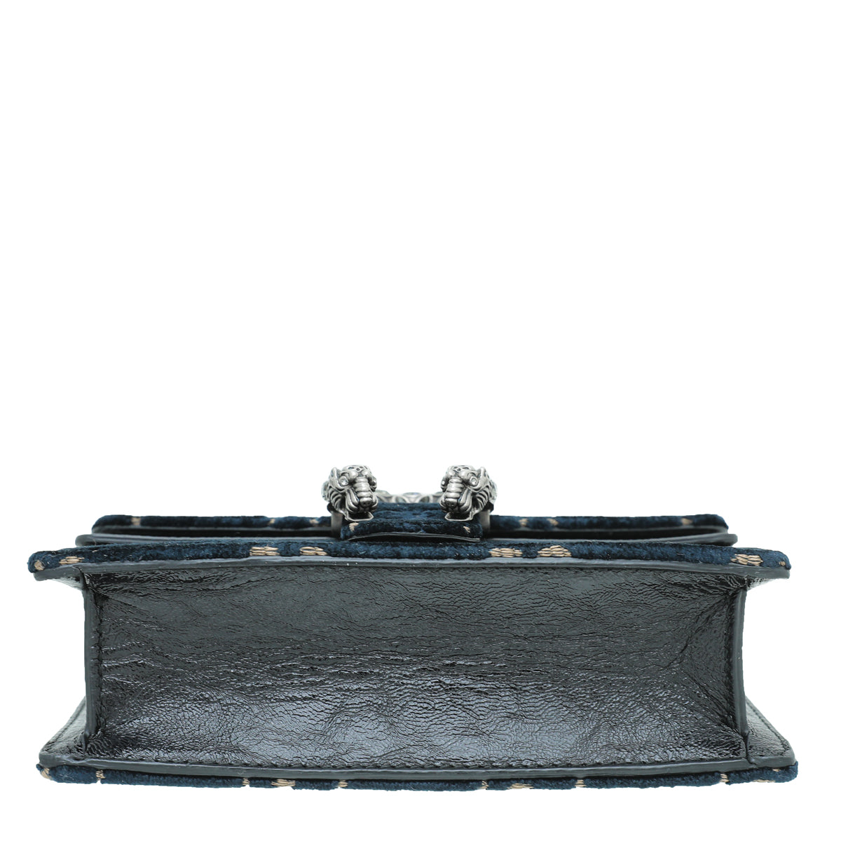 Gucci Navy Blue Velvet Crystal Dionysus Super Mini Bag