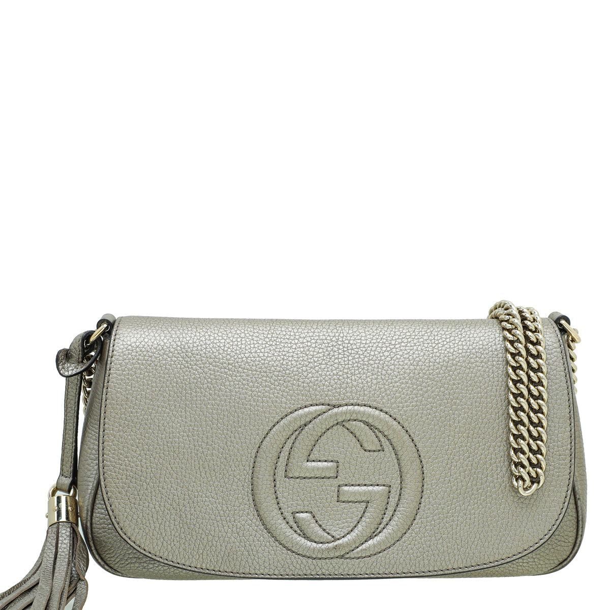 Gucci Champagne Soho Chain Flap Bag