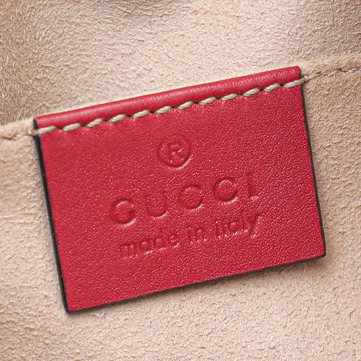 Gucci Red GG Marmont Mini Belt Bag