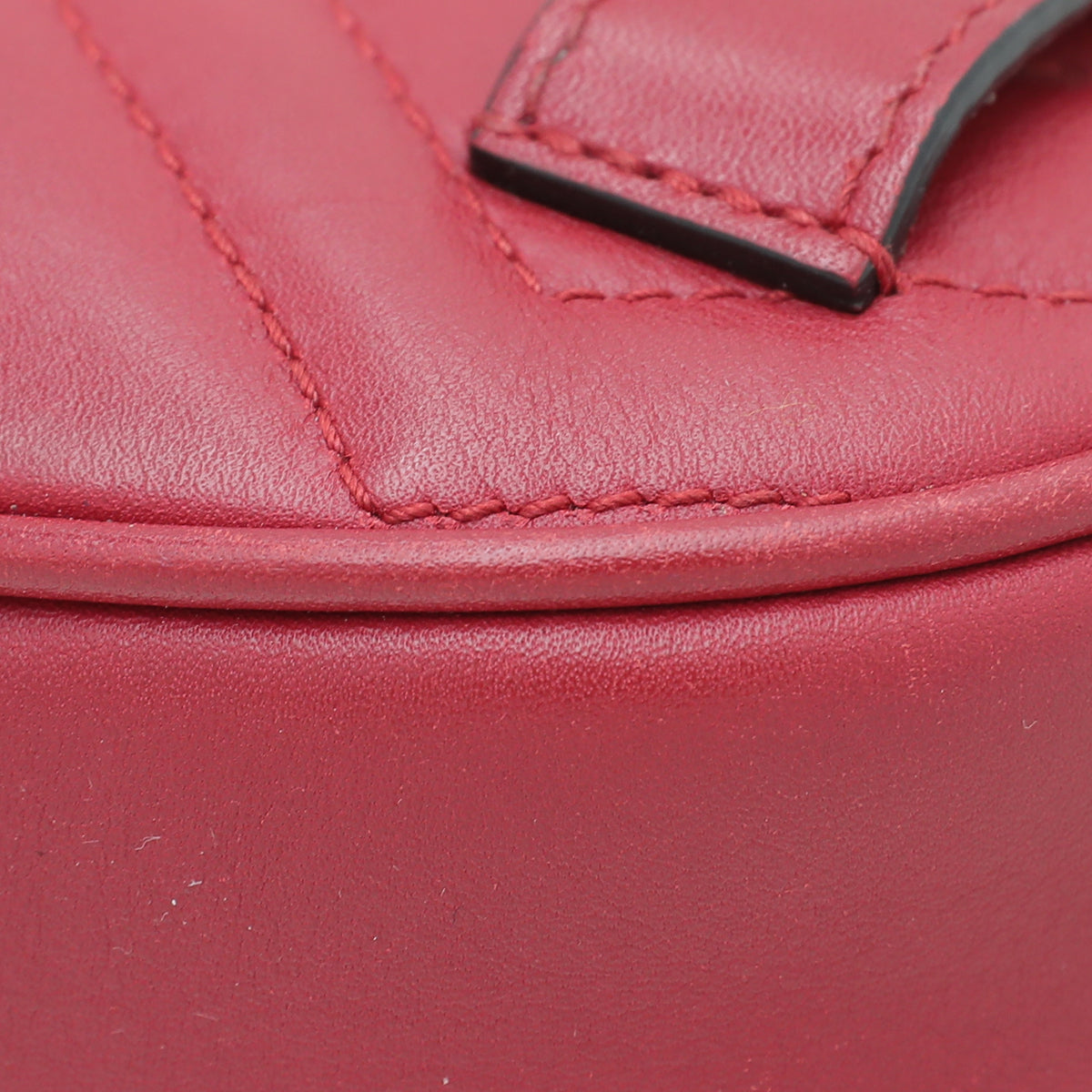 Gucci Red GG Marmont Mini Belt Bag