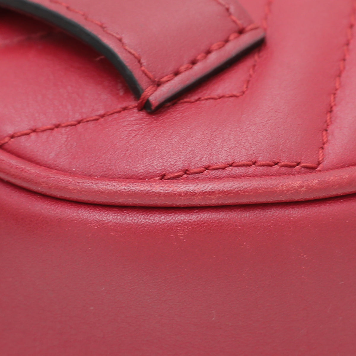 Gucci Red GG Marmont Mini Belt Bag