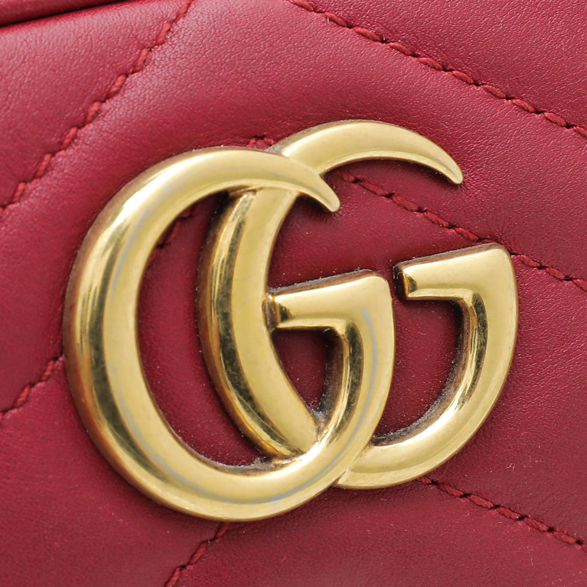 Gucci Red GG Marmont Mini Belt Bag