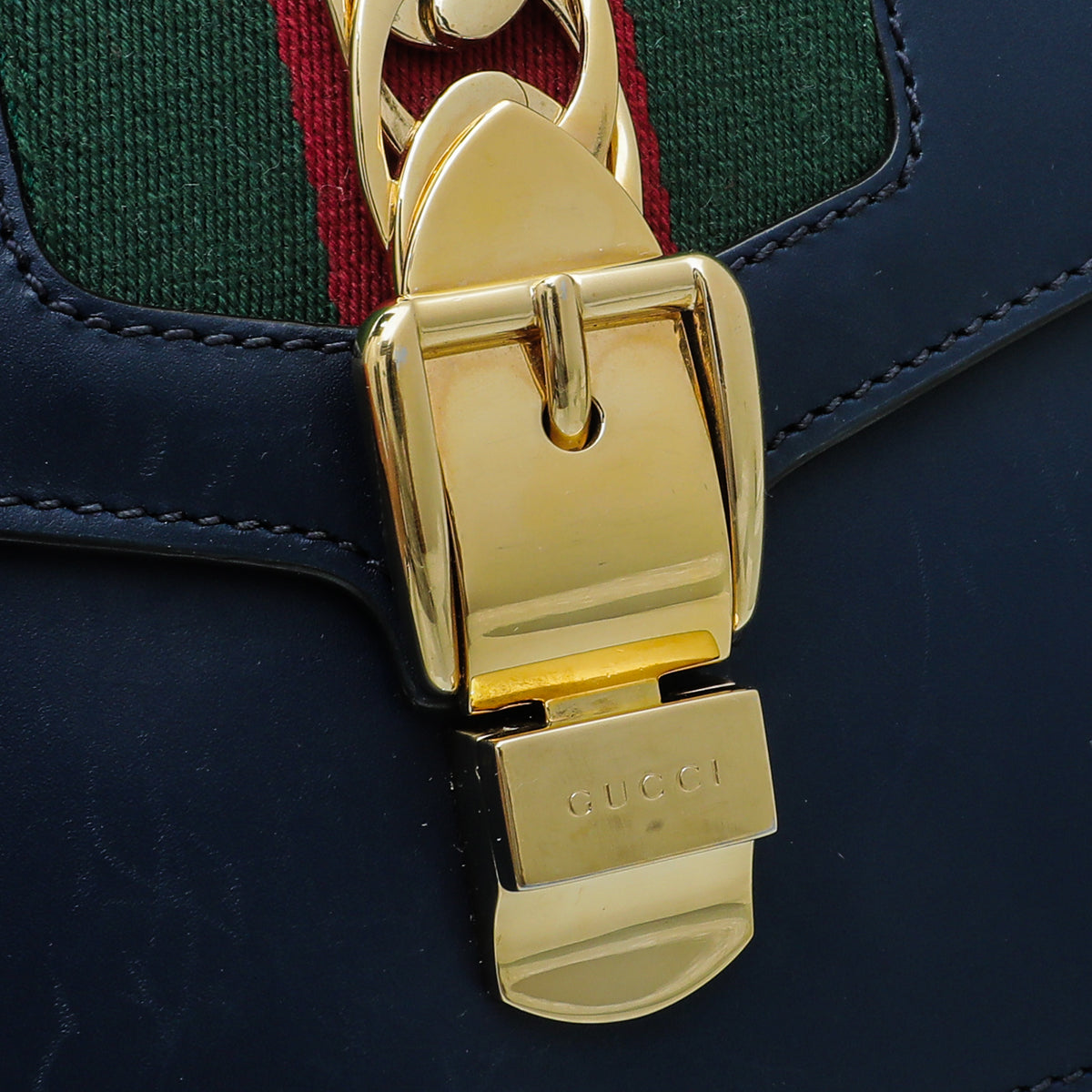 Gucci Navy Blue Sylvie Small Bag