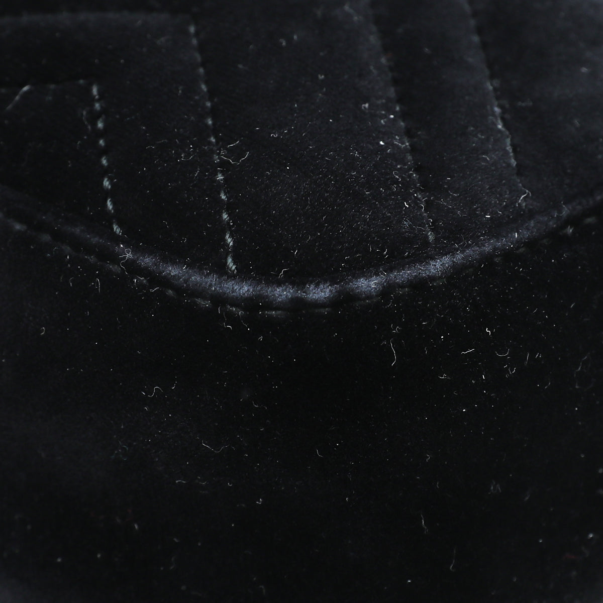 Gucci Black Velvet GG Marmont Mini Bag