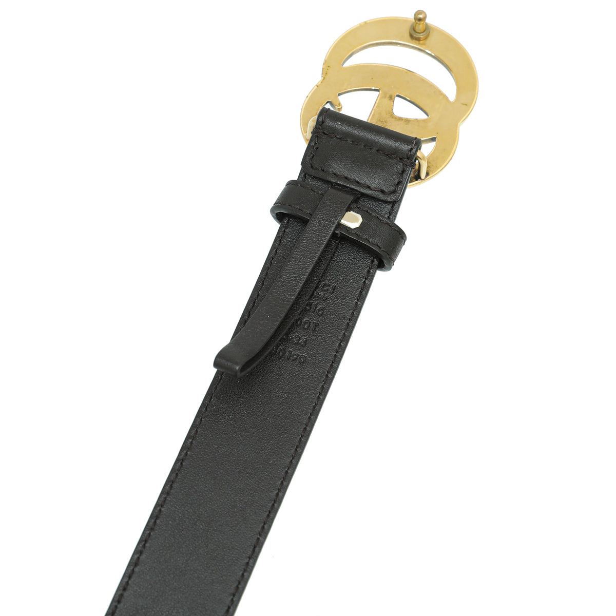 Gucci Chocolate Double G Buckle Belt 34