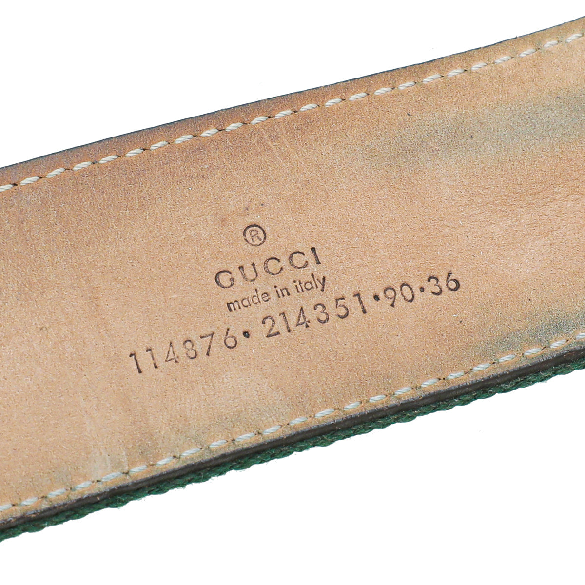 Gucci Tricolor Double G Web Belt 36