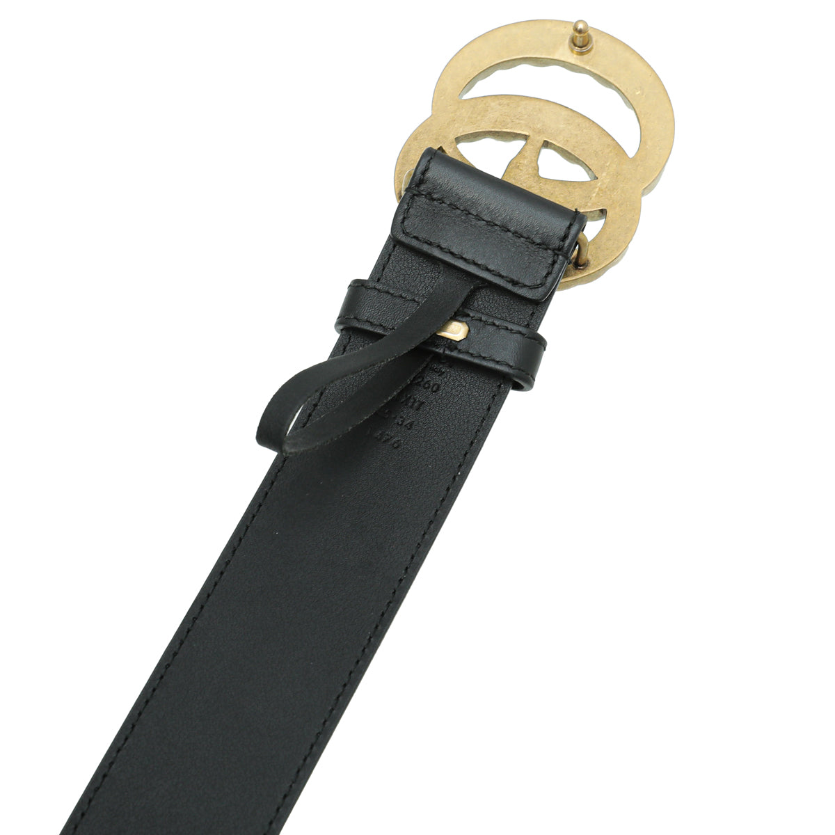 Gucci Black Pearl Double G Belt 34