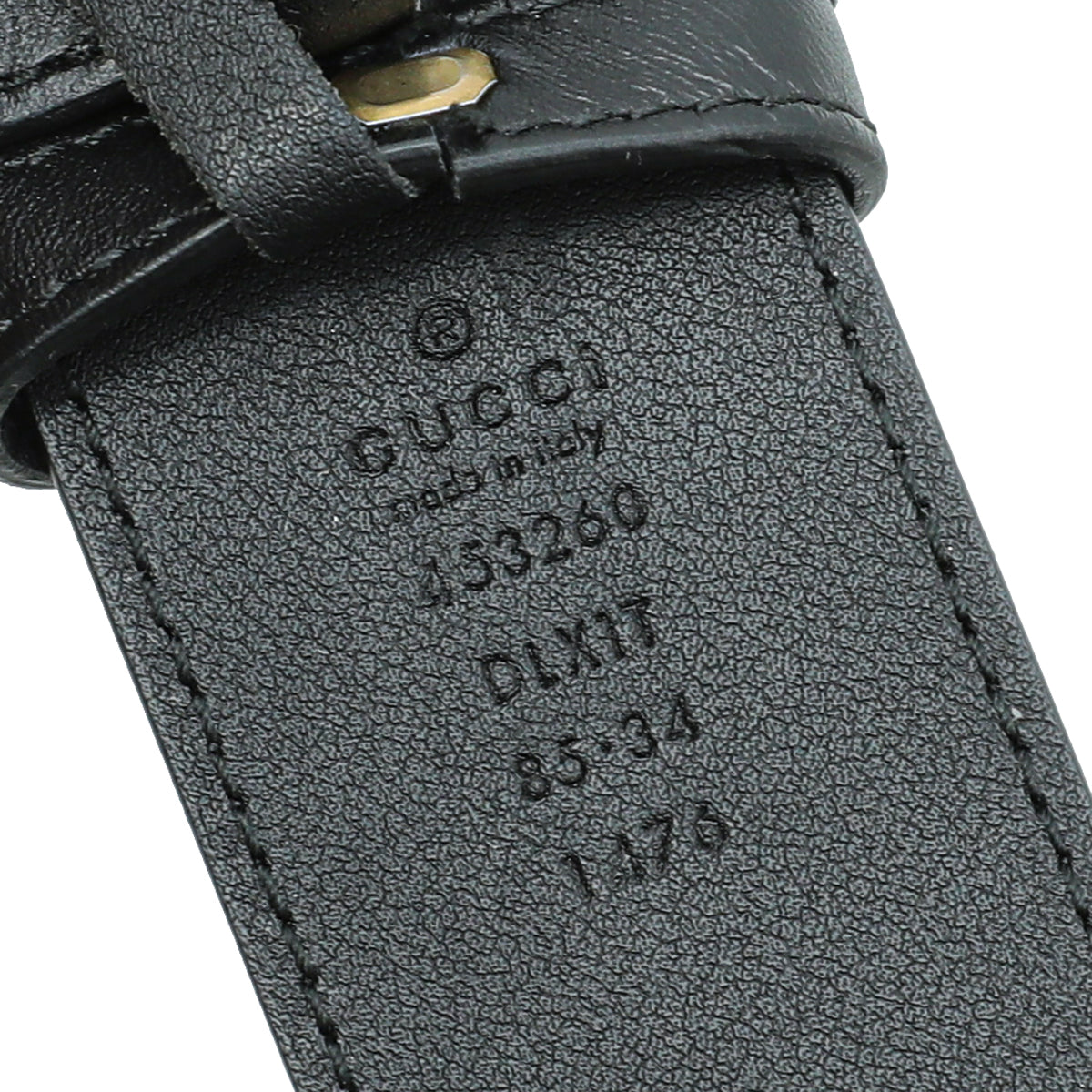 Gucci Black Pearl Double G Belt 34