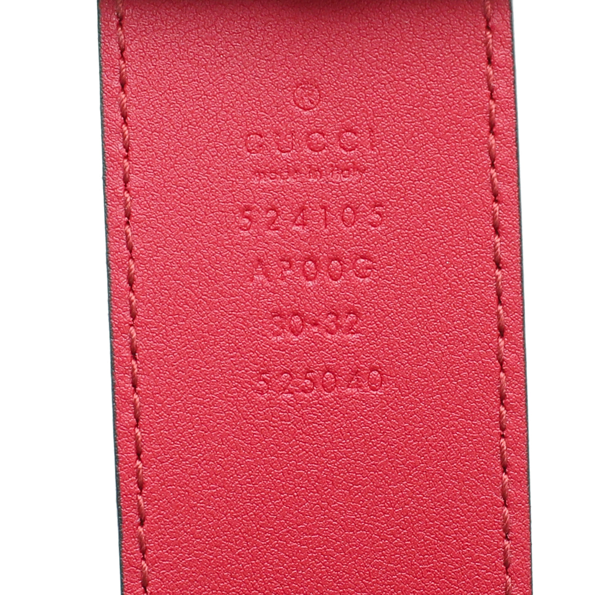 Gucci Red Double G Torchon Belt 32