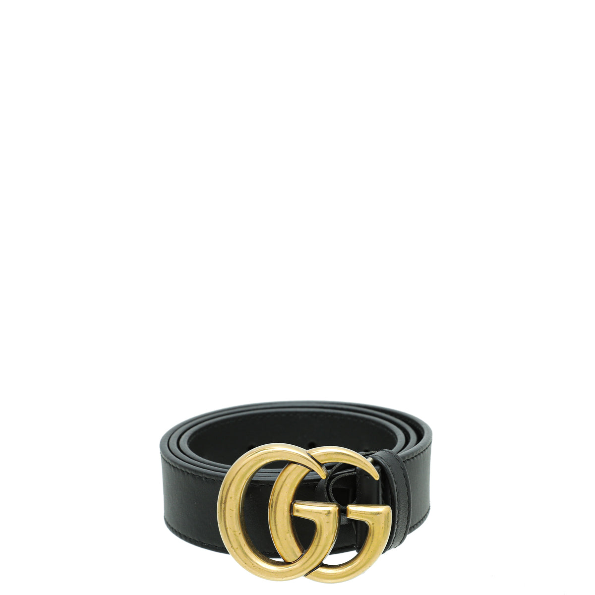 Gucci Black Double G Buckle Belt 30