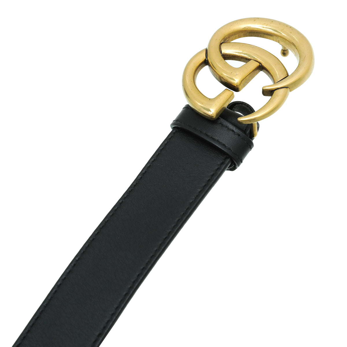 Gucci Black Double G Buckle Belt 30