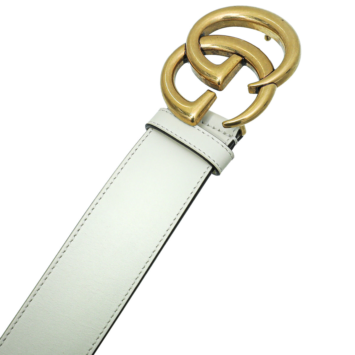 Gucci Off White Double G Buckle Belt 30