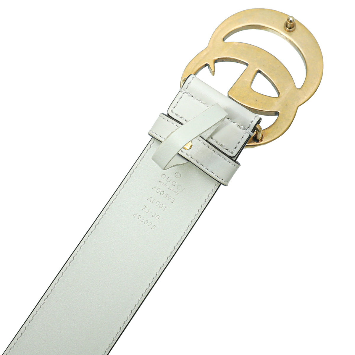 Gucci Off White Double G Buckle Belt 30