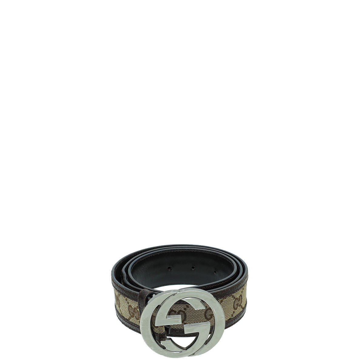 Gucci Bicolor Interlocking G Buckle GG Belt 36