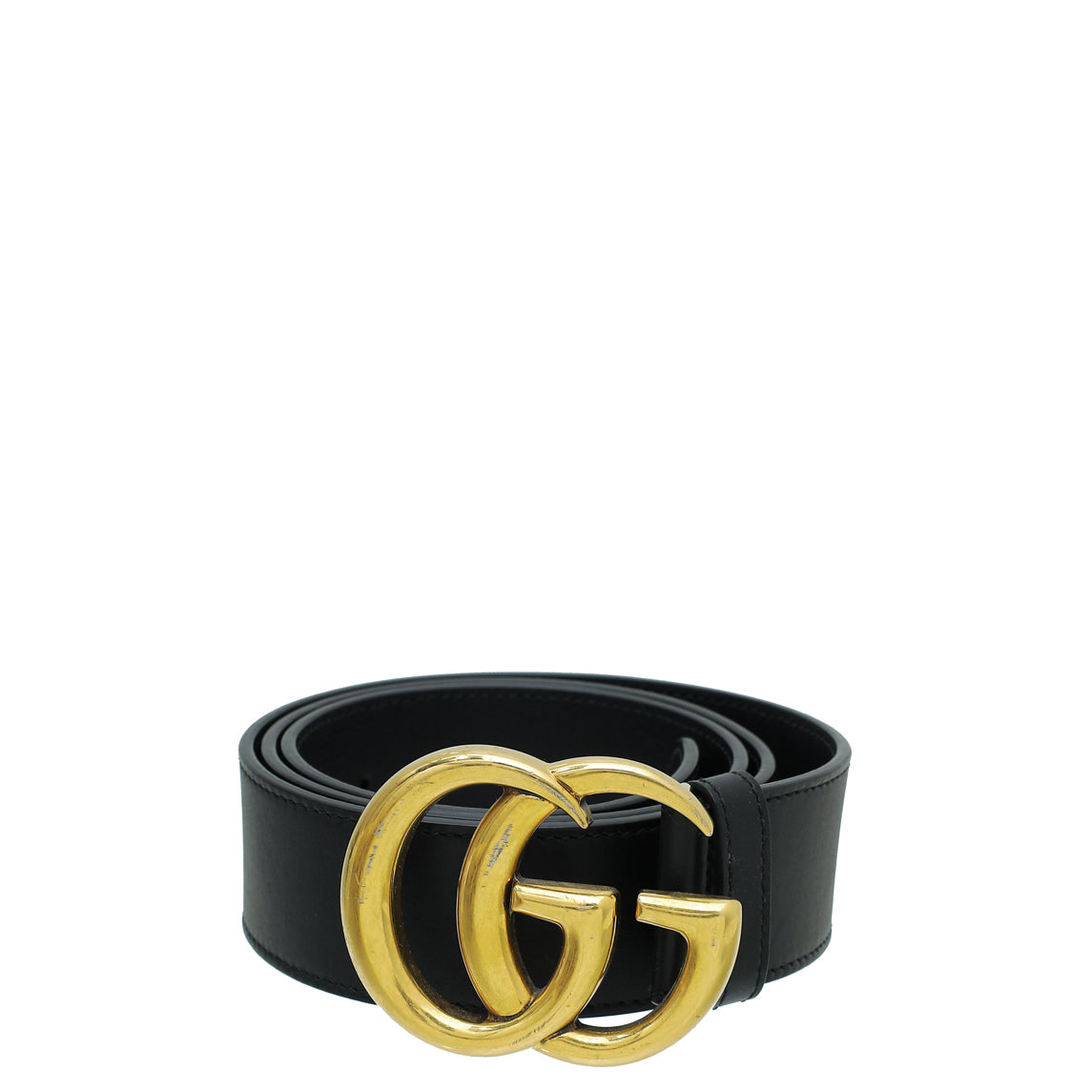 Gucci Black Double G Buckle Belt 36